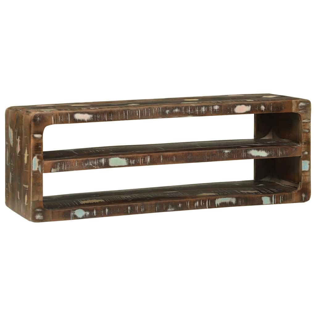 Meuble TV 100 x 32 x 36 cm Bois massif de récupération - XIOS