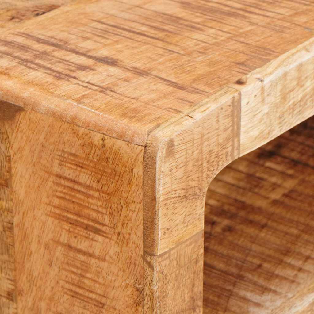 Table de Toilette avec étagère Marron bois de manguier massif - XIOS