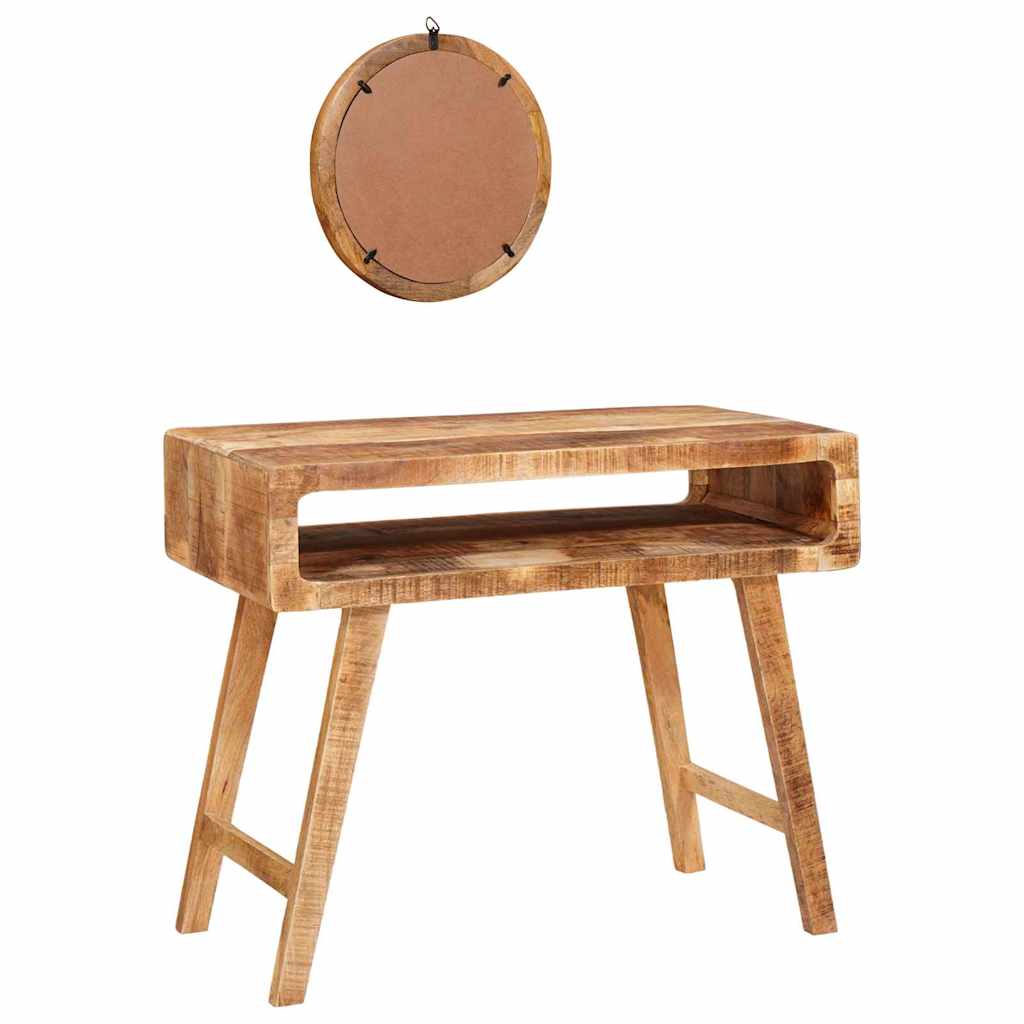 Table de Toilette avec étagère Marron bois de manguier massif - XIOS