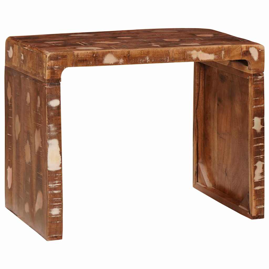 Table d'appoint 60 x 35 x 45 cm bois de récupération massif
