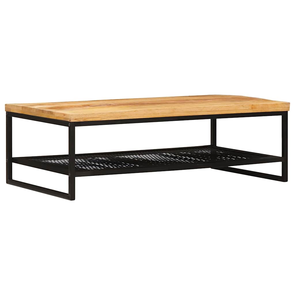 Table basse Marron et Noir Bois de mangue massif - XIOS
