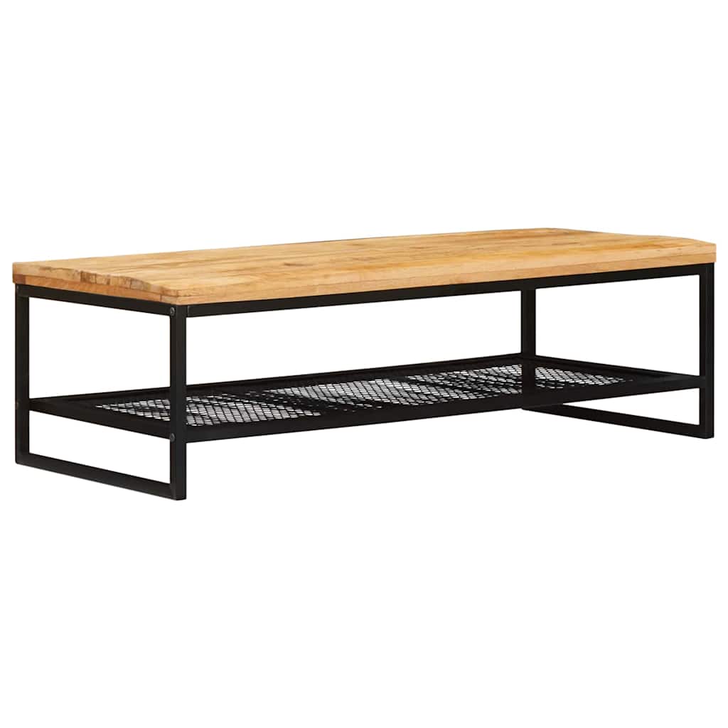 Table basse Marron et Noir Bois de mangue massif - XIOS