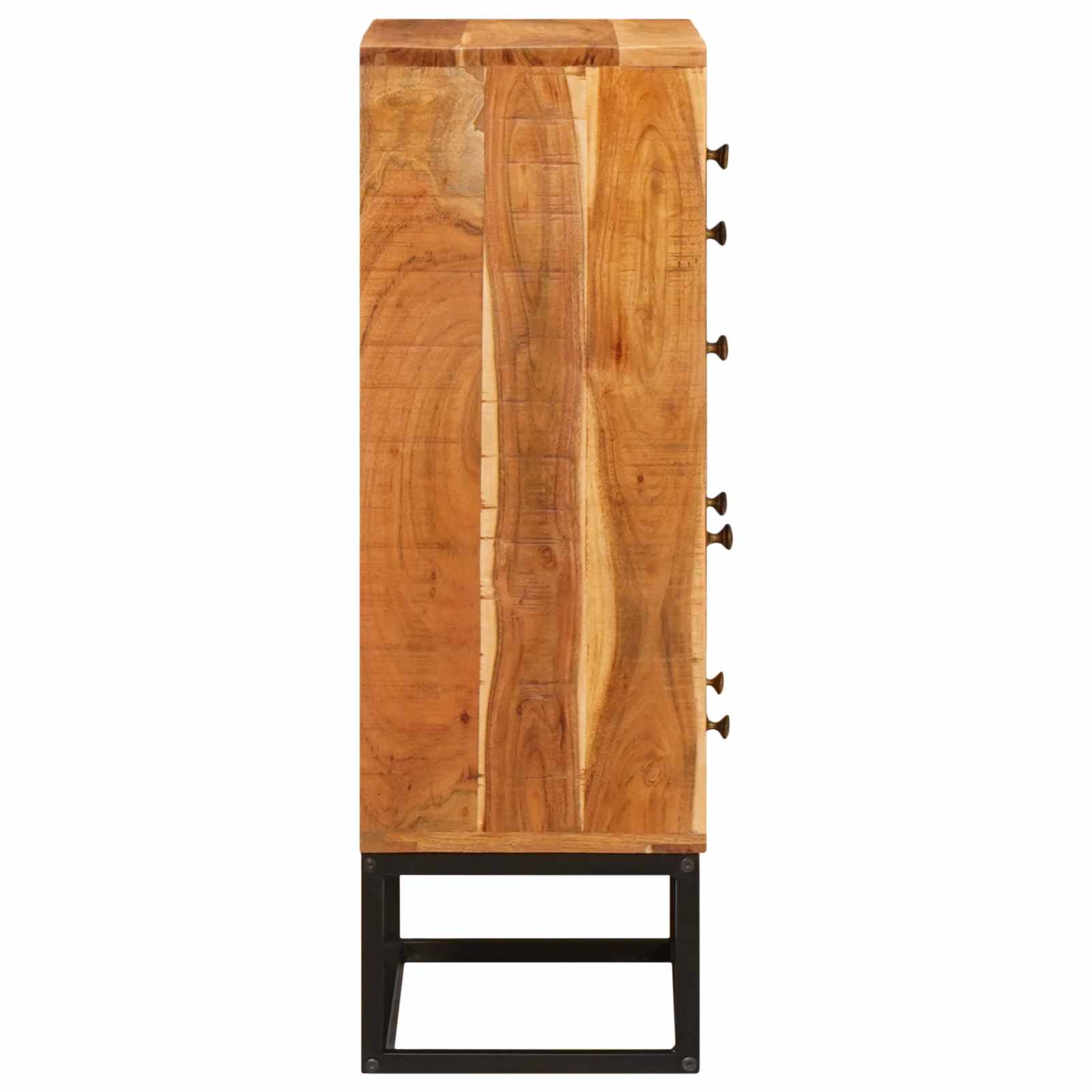 Commode avec porte Naturel 55 x 30 x 90 cm Bois d'Acacia Massif - XIOS
