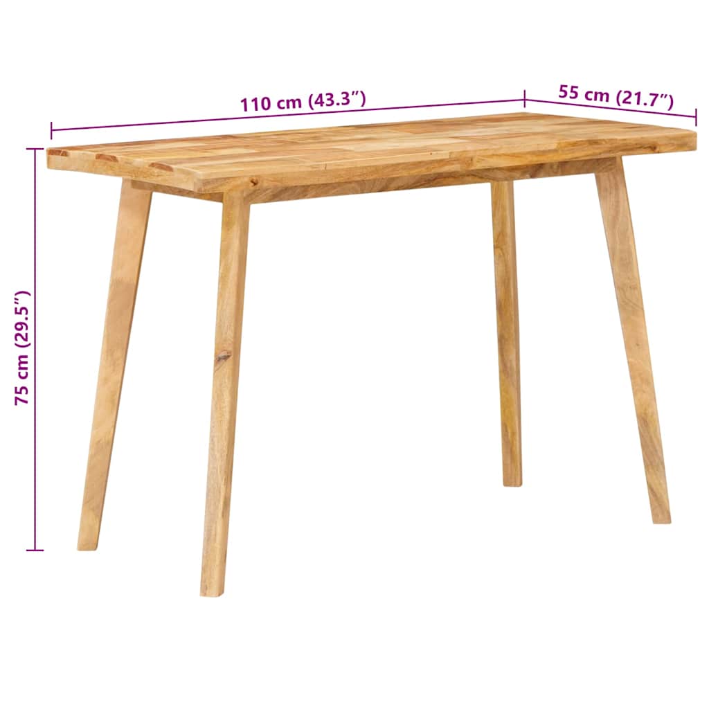 Table à dîner Naturel 100 x 55 x 75 cm Bois de mangue massif - XIOS