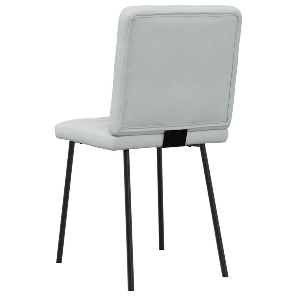Chaises à manger lot de 2 Gris clair Velours - XIOS