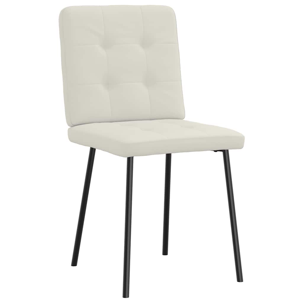 Chaises à manger lot de 2 Crème Velours - XIOS