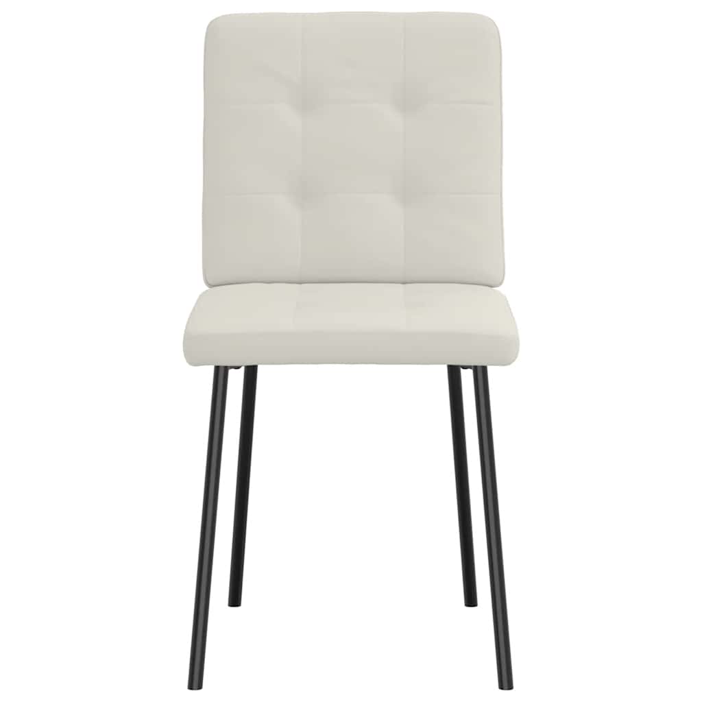Chaises à manger lot de 2 Crème Velours - XIOS