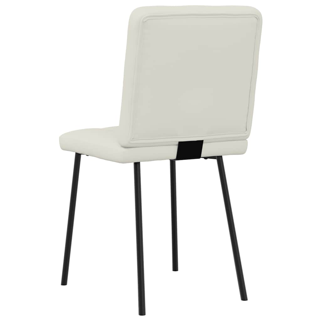 Chaises à manger lot de 2 Crème Velours - XIOS