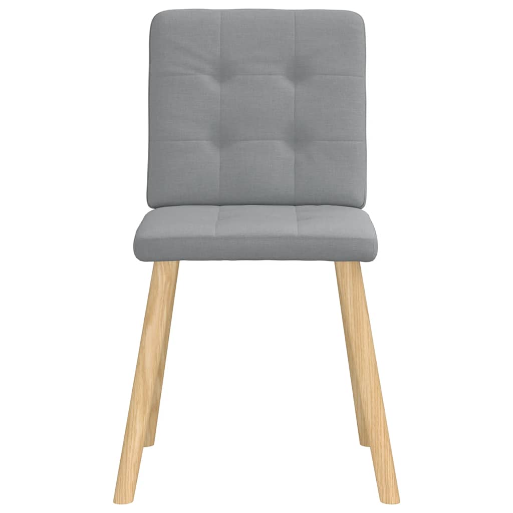 Chaises à manger lot de 2 gris clair tissu - XIOS