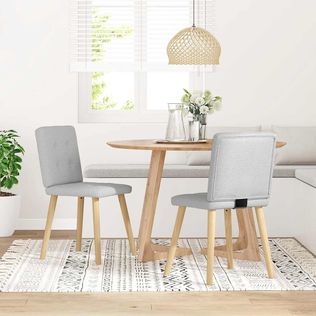 Chaises à manger lot de 2 gris nuage tissu - XIOS