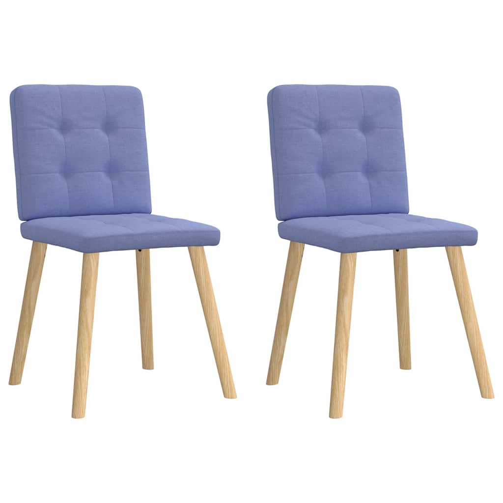 Chaises à manger lot de 2 bleu jean tissu - XIOS