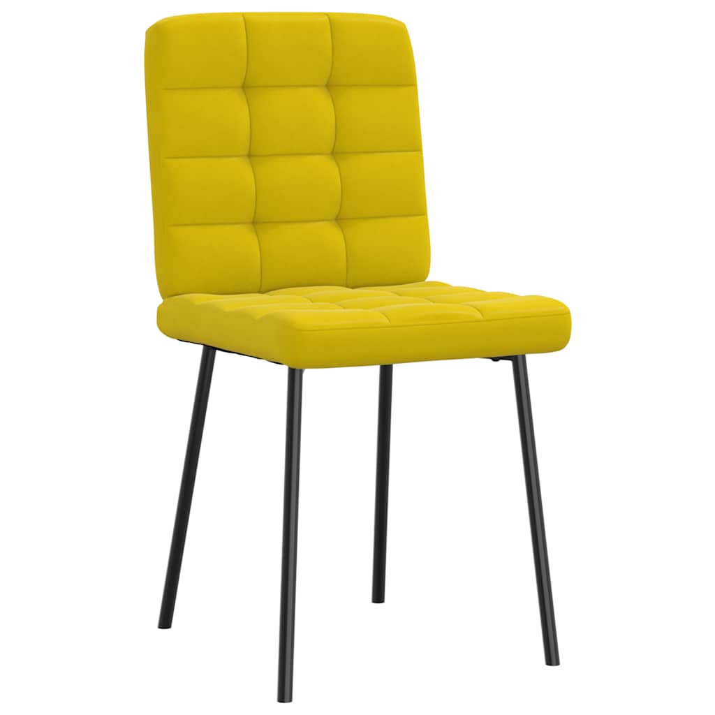 Chaises à manger lot de 2 Jaune Velours - XIOS