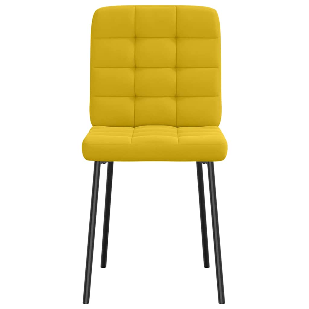 Chaises à manger lot de 2 Jaune Velours - XIOS