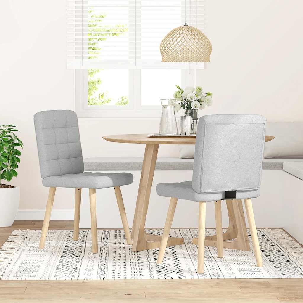 Chaises à manger lot de 2 gris nuage tissu - XIOS