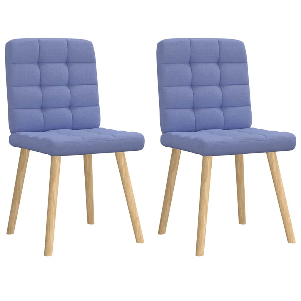 Chaises à manger lot de 2 bleu jean tissu - XIOS