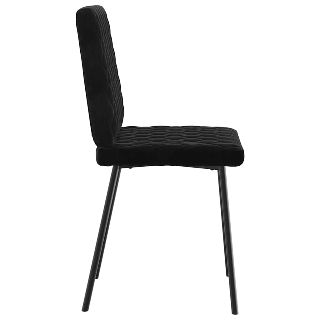 Chaises à manger lot de 2 Noir Velours - XIOS