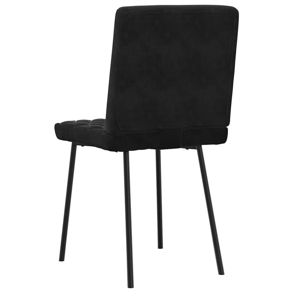 Chaises à manger lot de 2 Noir Velours - XIOS