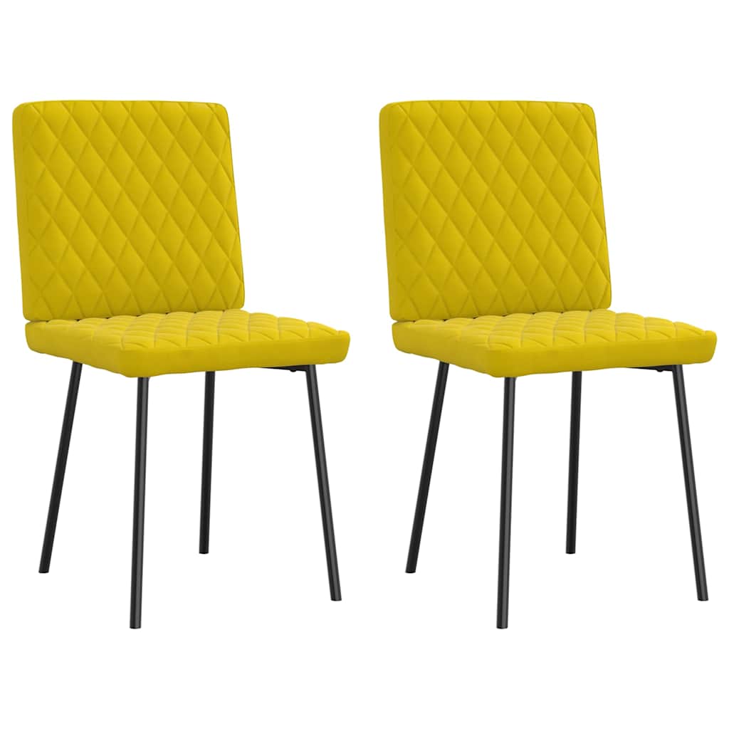 Chaises à manger lot de 2 Jaune Velours - XIOS