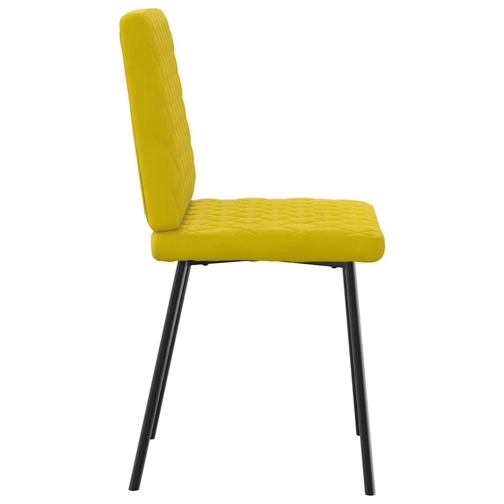 Chaises à manger lot de 2 Jaune Velours - XIOS