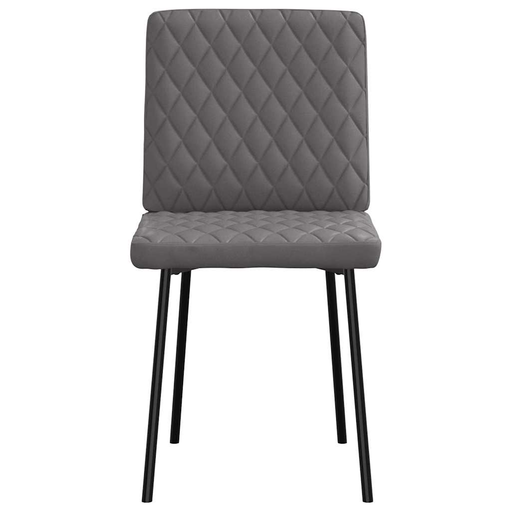 Chaises à manger lot de 2 gris similicuir - XIOS