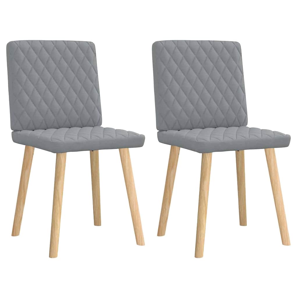 Chaises à manger lot de 2 gris clair tissu - XIOS