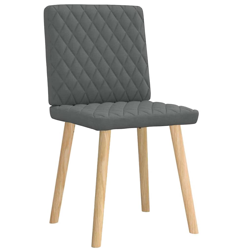Chaises à manger lot de 2 gris foncé tissu - XIOS
