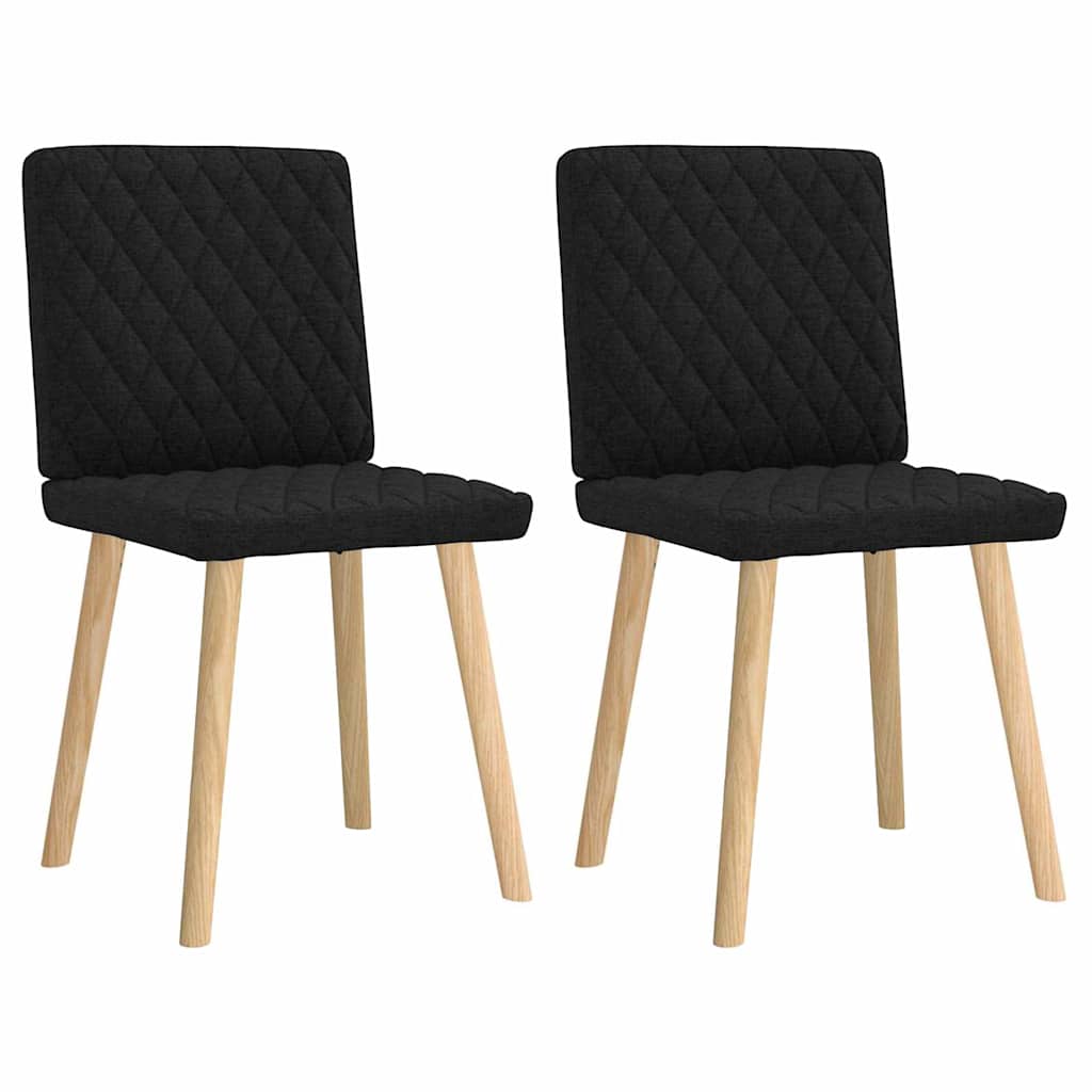 Chaises à manger lot de 2 noir tissu - XIOS