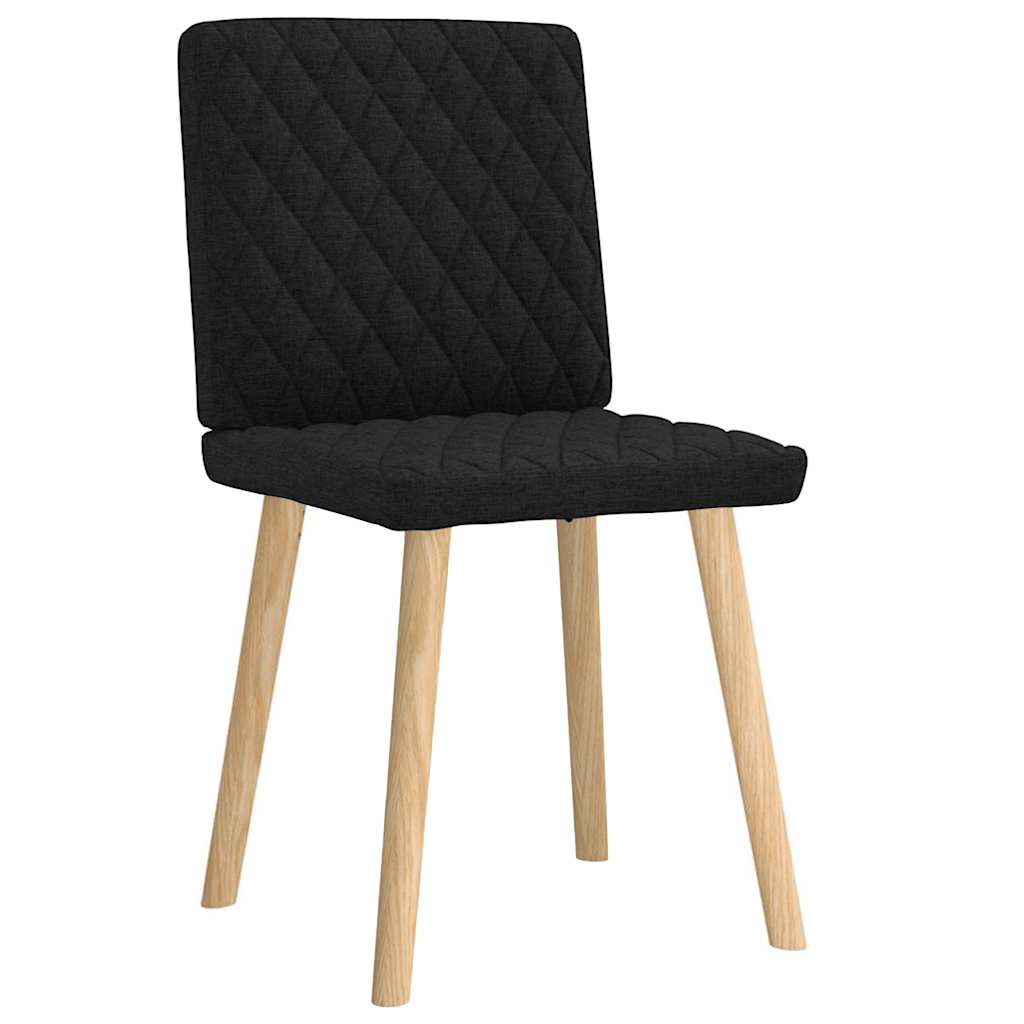Chaises à manger lot de 2 noir tissu - XIOS
