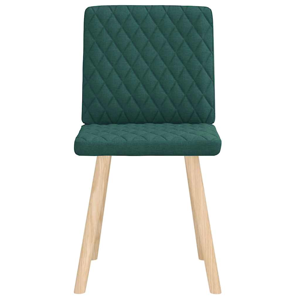 Chaises à manger lot de 2 vert foncé tissu - XIOS