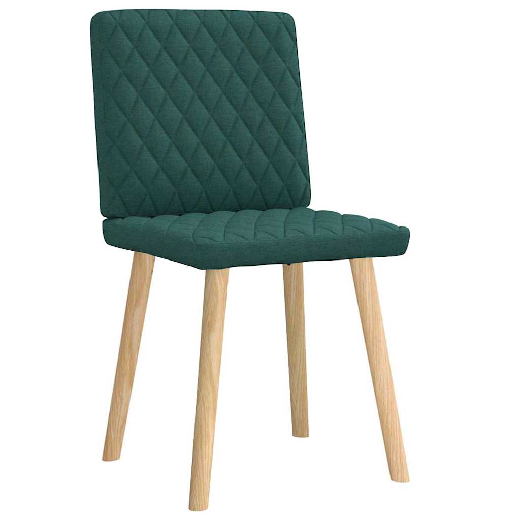 Chaises à manger lot de 2 vert foncé tissu - XIOS