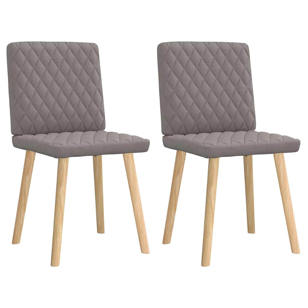Chaises à manger lot de 2 taupe tissu - XIOS
