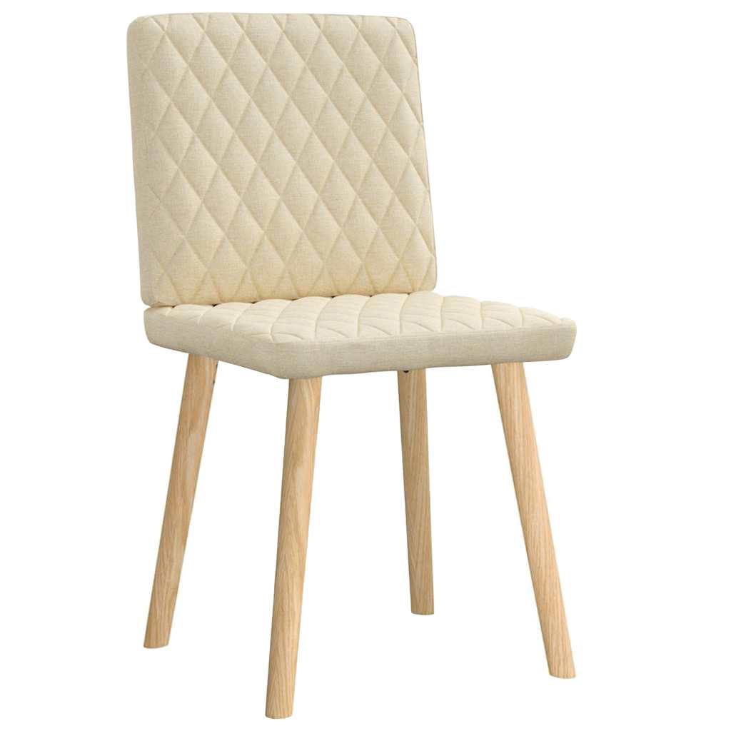Chaises à manger lot de 2 crème tissu - XIOS