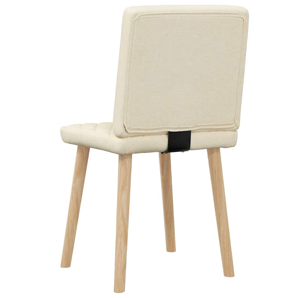 Chaises à manger lot de 2 crème tissu - XIOS