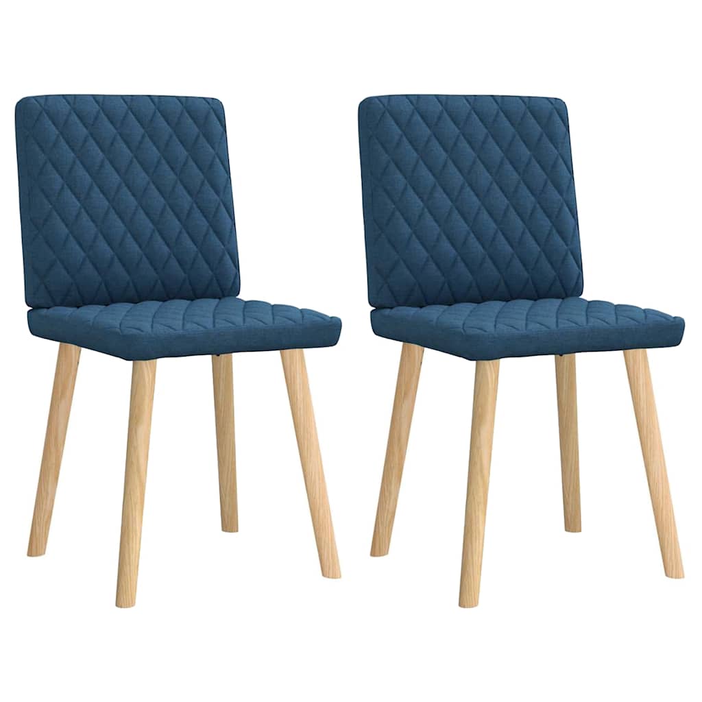 Chaises à manger lot de 2 bleu tissu - XIOS