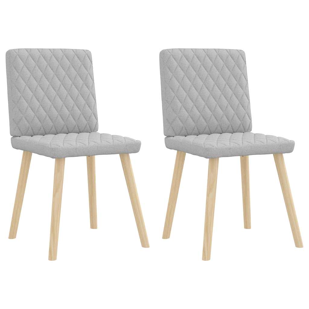 Chaises à manger lot de 2 gris nuage tissu - XIOS