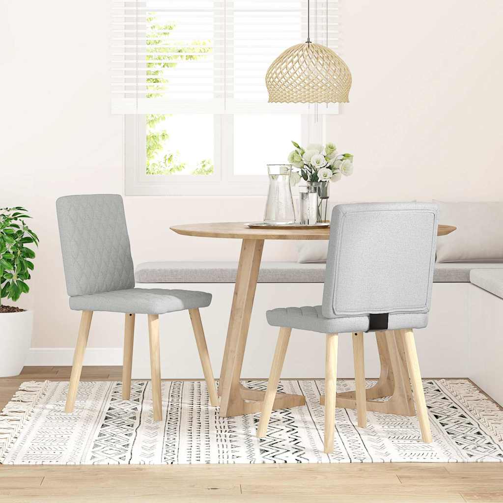 Chaises à manger lot de 2 gris nuage tissu - XIOS