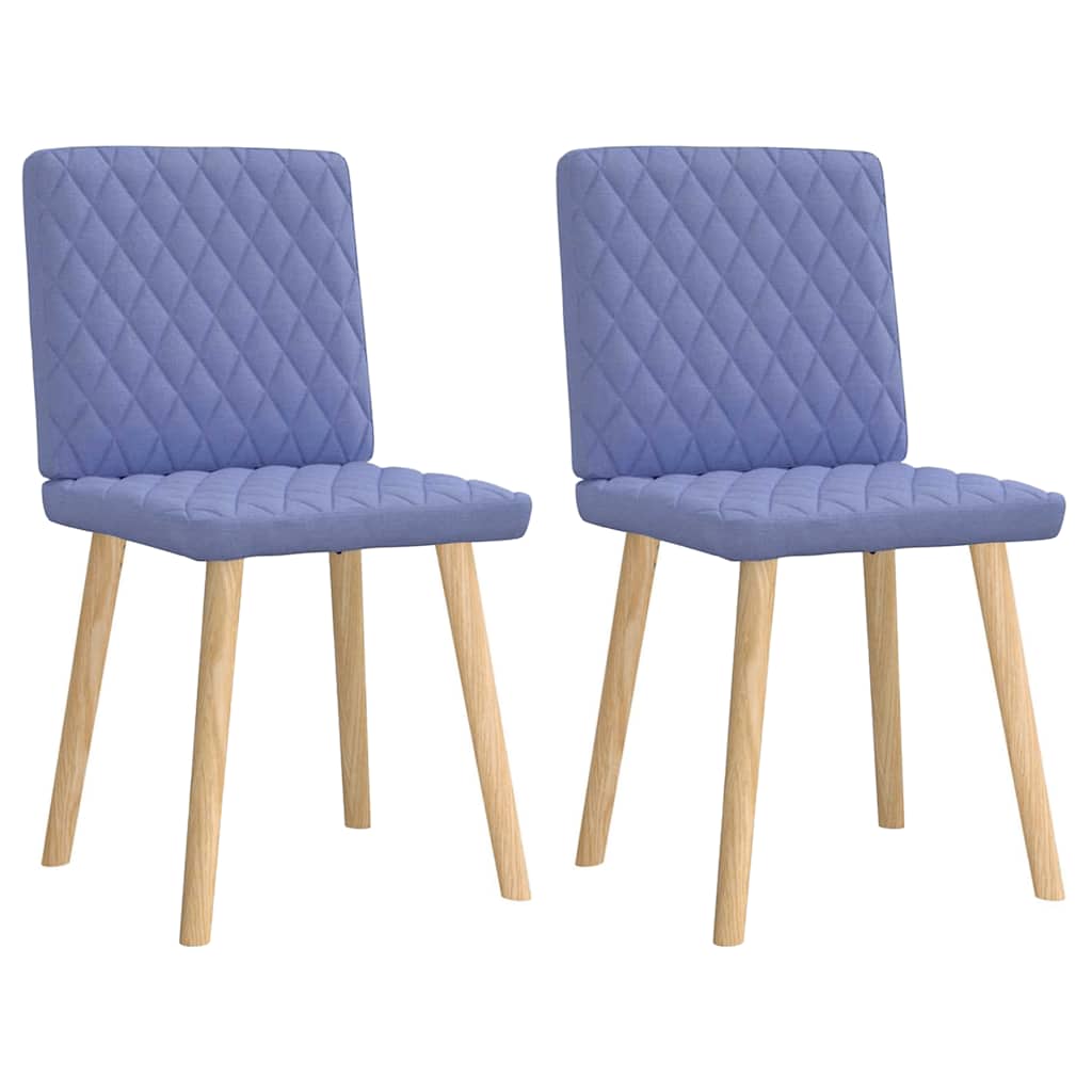 Chaises à manger lot de 2 bleu jean tissu - XIOS