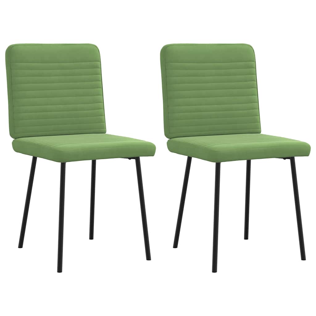 Chaises à manger lot de 2 Vert clair Velours - XIOS