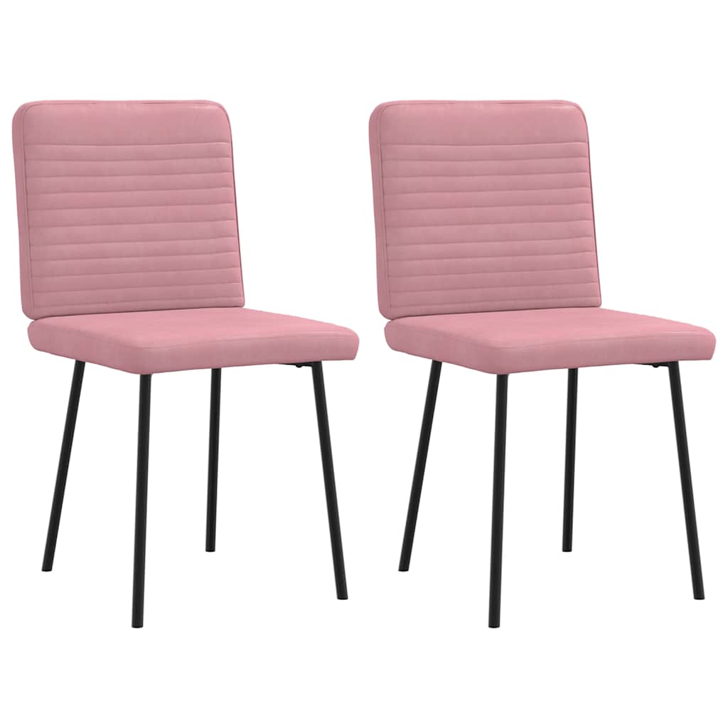 Chaises à manger lot de 2 Rose Velours - XIOS