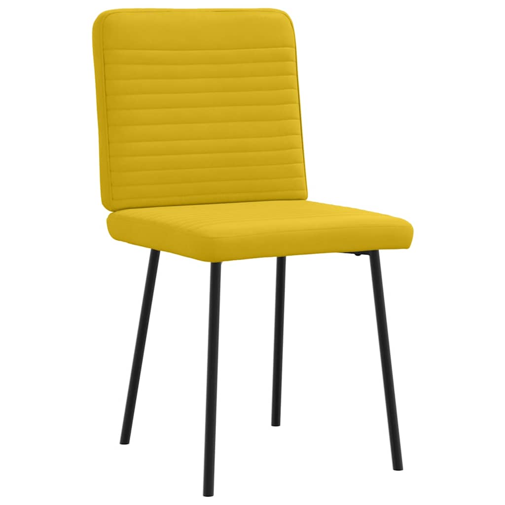 Chaises à manger lot de 2 Jaune Velours - XIOS