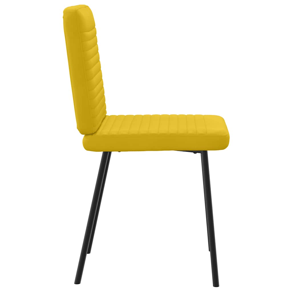Chaises à manger lot de 2 Jaune Velours - XIOS