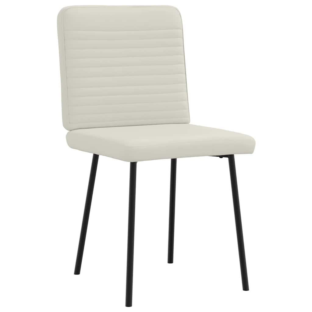 Chaises à manger lot de 2 Crème Velours - XIOS