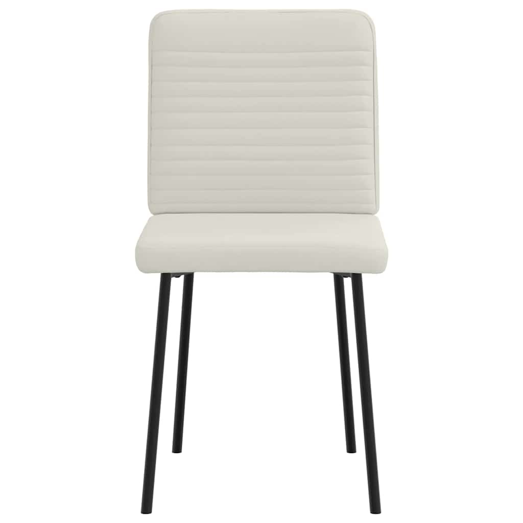 Chaises à manger lot de 2 Crème Velours - XIOS