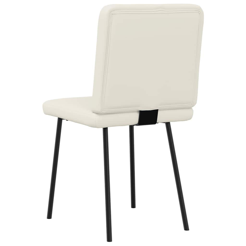 Chaises à manger lot de 2 Crème Velours - XIOS