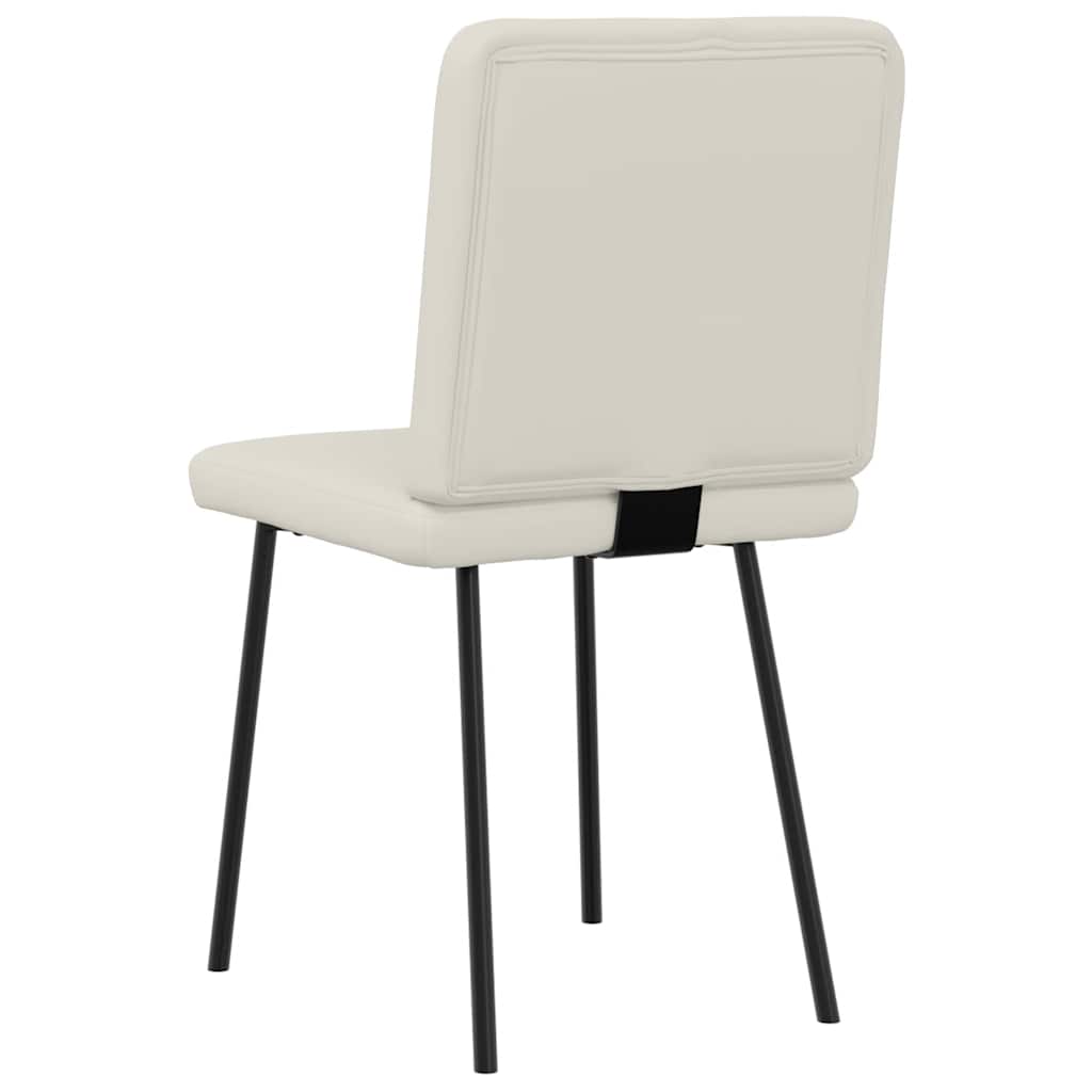 Chaises à manger lot de 2 Crème Velours - XIOS