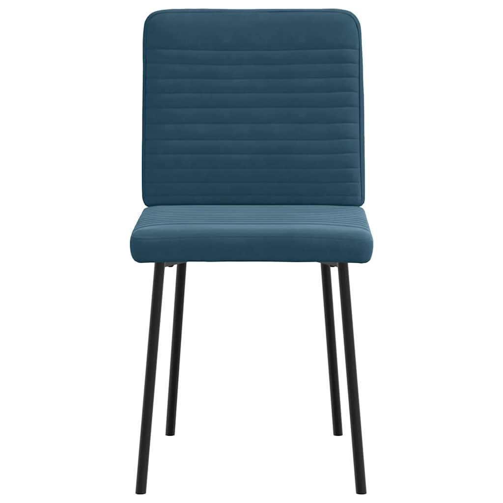 Chaises à manger lot de 2 Bleu Velours - XIOS