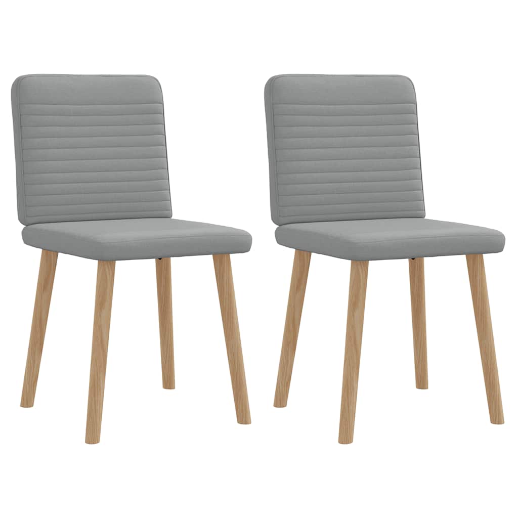 Chaises à manger lot de 2 gris clair tissu - XIOS