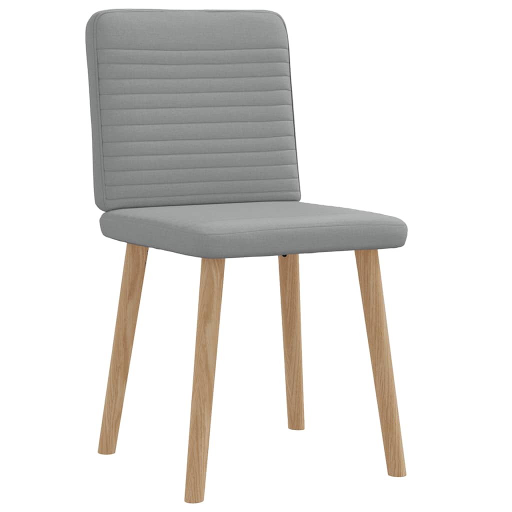 Chaises à manger lot de 2 gris clair tissu - XIOS
