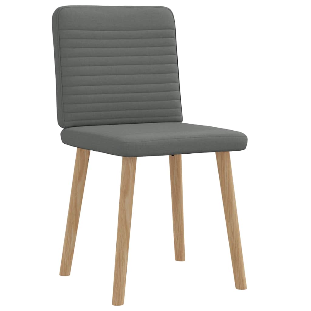 Chaises à manger lot de 2 gris foncé tissu - XIOS