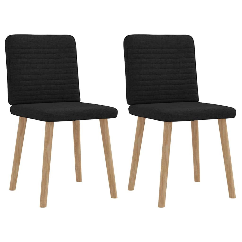 Chaises à manger lot de 2 noir tissu - XIOS